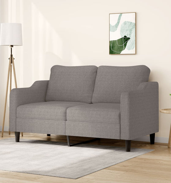 2-Sitzer-Sofa Taupe 140 cm Stoff