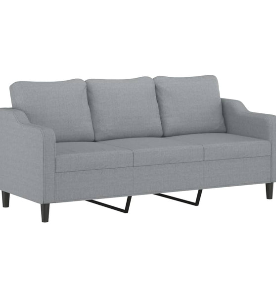 3-Sitzer-Sofa Hellgrau 180 cm Stoff