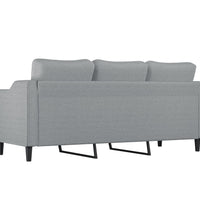3-Sitzer-Sofa Hellgrau 180 cm Stoff