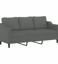 3-Sitzer-Sofa Dunkelgrau 180 cm Stoff