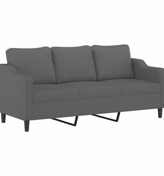 3-Sitzer-Sofa Dunkelgrau 180 cm Stoff