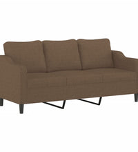 3-Sitzer-Sofa Braun 180 cm Stoff