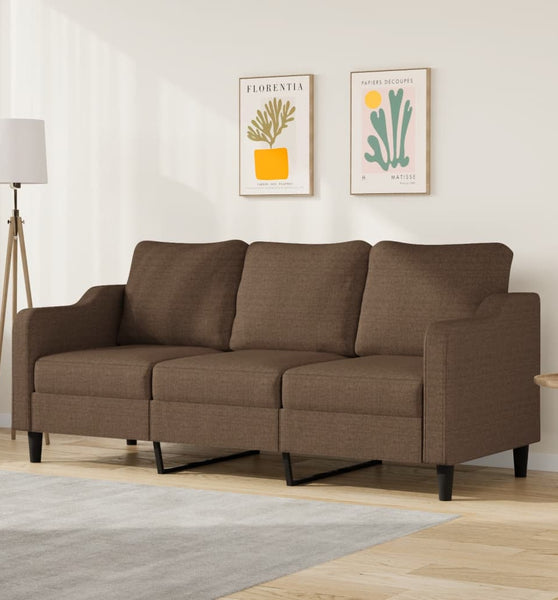 3-Sitzer-Sofa Braun 180 cm Stoff