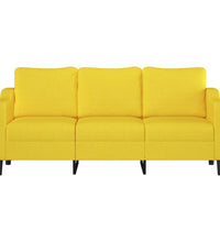 3-Sitzer-Sofa Hellgelb 180 cm Stoff