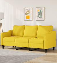 3-Sitzer-Sofa Hellgelb 180 cm Stoff