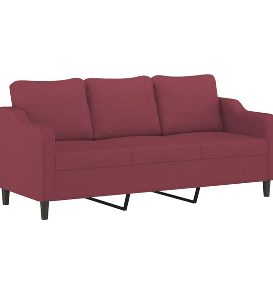 3-Sitzer-Sofa Weinrot 180 cm Stoff