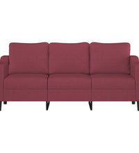 3-Sitzer-Sofa Weinrot 180 cm Stoff