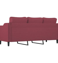 3-Sitzer-Sofa Weinrot 180 cm Stoff