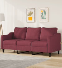3-Sitzer-Sofa Weinrot 180 cm Stoff