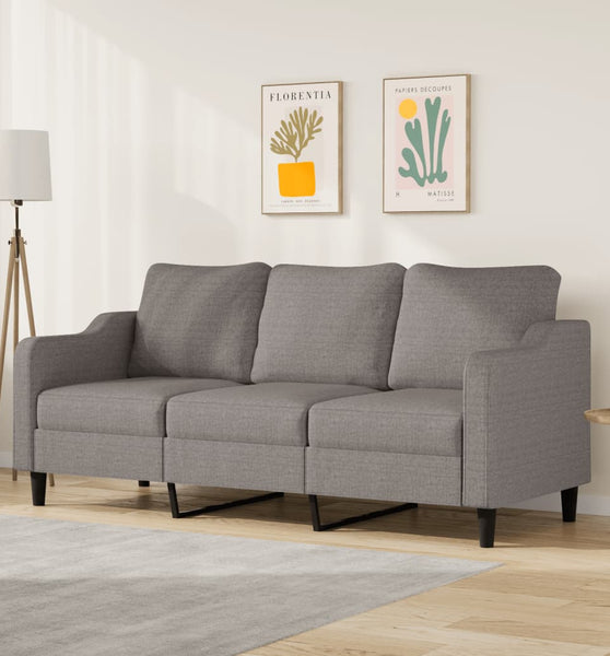 3-Sitzer-Sofa Taupe 180 cm Stoff
