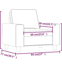 Sessel Dunkelgrau 60 cm Stoff