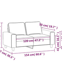 2-Sitzer-Sofa Hellgrau 120 cm Stoff