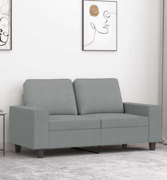 2-Sitzer-Sofa Hellgrau 120 cm Stoff