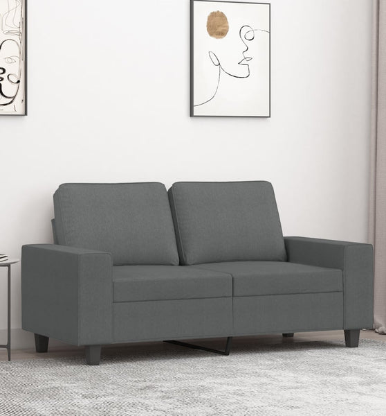2-Sitzer-Sofa Dunkelgrau 120 cm Stoff