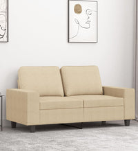 2-Sitzer-Sofa Creme 120 cm Stoff