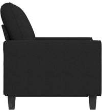 2-Sitzer-Sofa Schwarz 120 cm Stoff