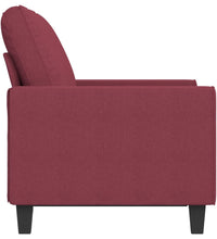 2-Sitzer-Sofa Weinrot 120 cm Stoff
