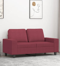 2-Sitzer-Sofa Weinrot 120 cm Stoff