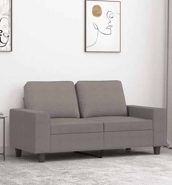 2-Sitzer-Sofa Taupe 120 cm Stoff