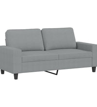 2-Sitzer-Sofa Hellgrau 140 cm Stoff