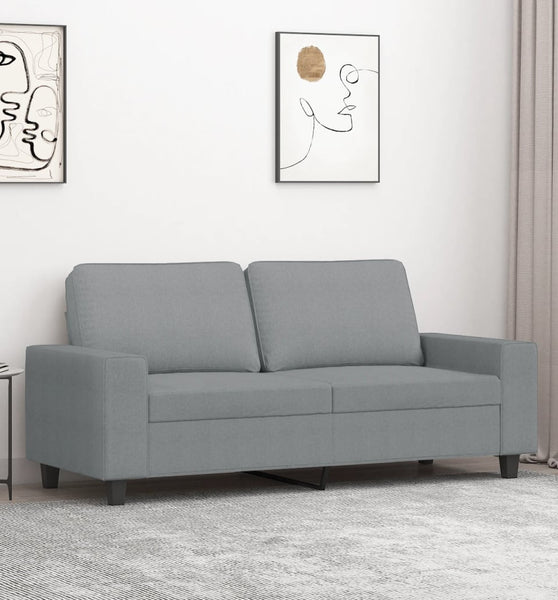 2-Sitzer-Sofa Hellgrau 140 cm Stoff