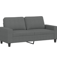 2-Sitzer-Sofa Dunkelgrau 140 cm Stoff