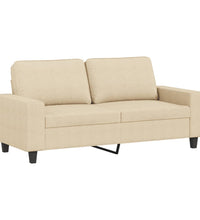 2-Sitzer-Sofa Creme 140 cm Stoff