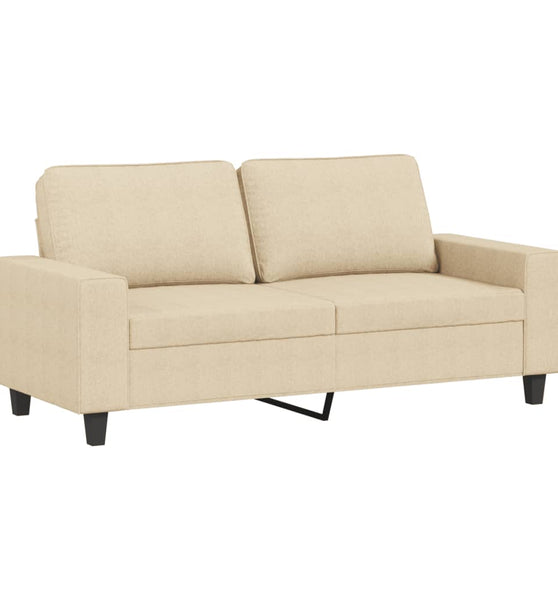 2-Sitzer-Sofa Creme 140 cm Stoff