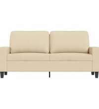2-Sitzer-Sofa Creme 140 cm Stoff