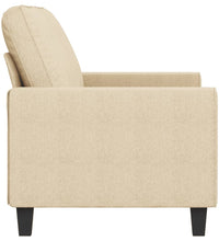 2-Sitzer-Sofa Creme 140 cm Stoff