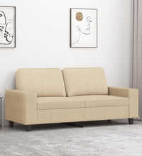 2-Sitzer-Sofa Creme 140 cm Stoff