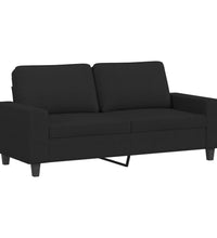 2-Sitzer-Sofa Schwarz 140 cm Stoff