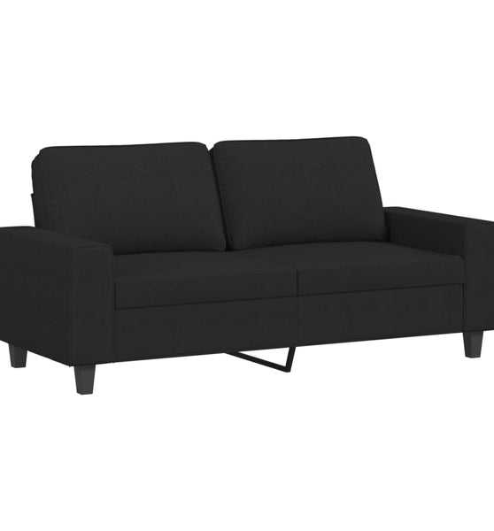 2-Sitzer-Sofa Schwarz 140 cm Stoff