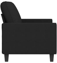 2-Sitzer-Sofa Schwarz 140 cm Stoff