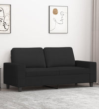 2-Sitzer-Sofa Schwarz 140 cm Stoff
