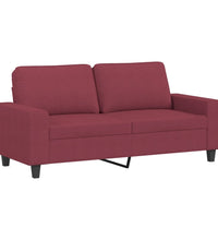 2-Sitzer-Sofa Weinrot 140 cm Stoff