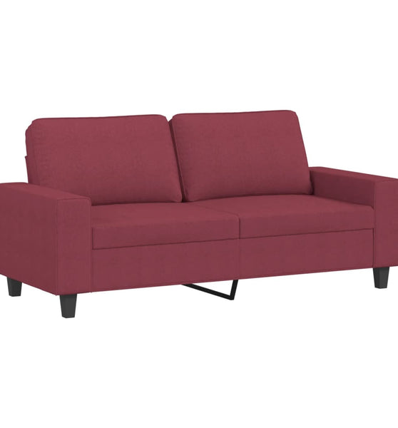 2-Sitzer-Sofa Weinrot 140 cm Stoff