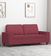 2-Sitzer-Sofa Weinrot 140 cm Stoff