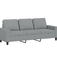 3-Sitzer-Sofa Hellgrau 180 cm Stoff