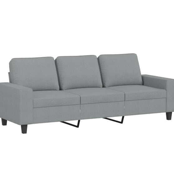 3-Sitzer-Sofa Hellgrau 180 cm Stoff
