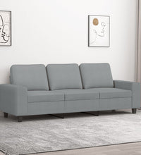 3-Sitzer-Sofa Hellgrau 180 cm Stoff