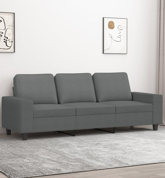 3-Sitzer-Sofa Dunkelgrau 180 cm Stoff