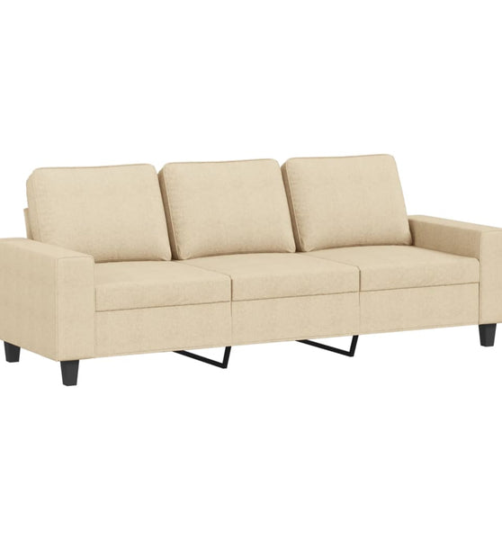 3-Sitzer-Sofa Creme 180 cm Stoff