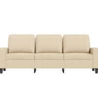 3-Sitzer-Sofa Creme 180 cm Stoff