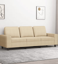 3-Sitzer-Sofa Creme 180 cm Stoff