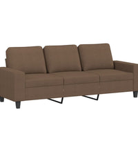 3-Sitzer-Sofa Braun 180 cm Stoff