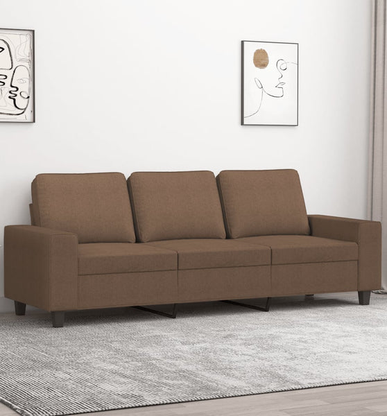 3-Sitzer-Sofa Braun 180 cm Stoff