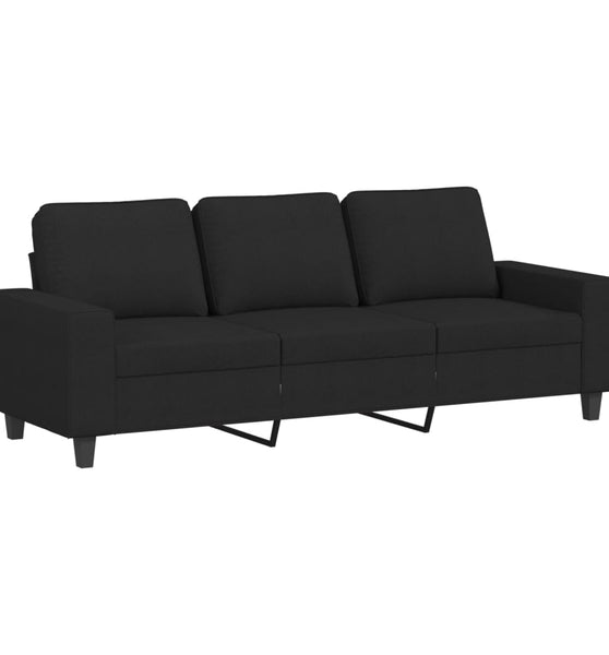 3-Sitzer-Sofa Schwarz 180 cm Stoff