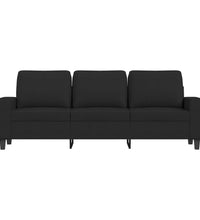 3-Sitzer-Sofa Schwarz 180 cm Stoff