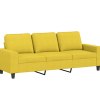 3-Sitzer-Sofa Hellgelb 180 cm Stoff